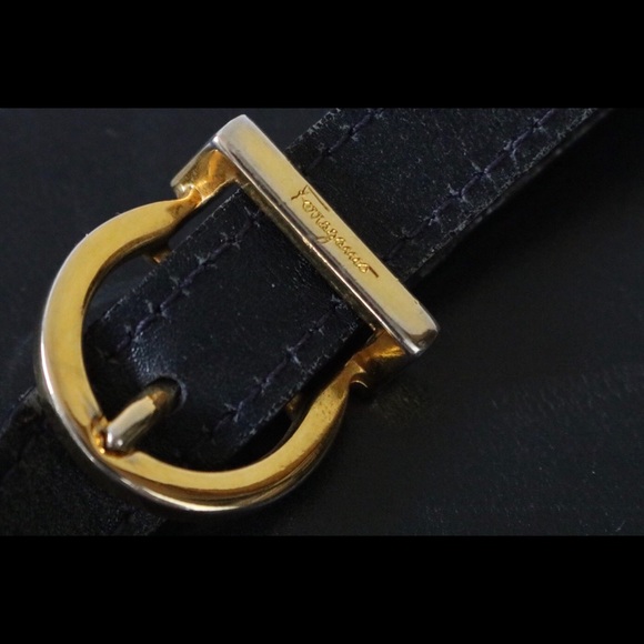 VINTAGE Authentic Salvatore Ferragamo Leather Buckle Shoulder Purse ! - Picture 5 of 8